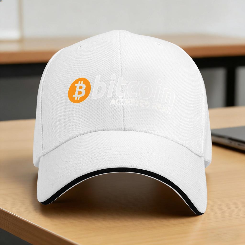 Bitcoin Geaccepteerd Casual Baseballpet Lente Truckerpet Zonneklep Snapbackpet Dames Heren Stijlvolle Baseballpetten