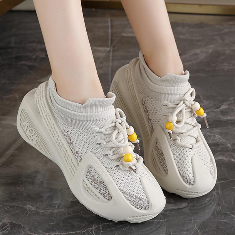 Women Platform Sneakers Casual Sports Shoes Lace Up Breathable Shoes High Quality Outdoor Running Tennis Sneakers Footwear 36-41