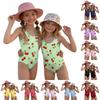 Girls One Piece Swimsuit Summer Kids Fruit Print Swimwear Casual Fashion Sleeveless Beachwear for Children