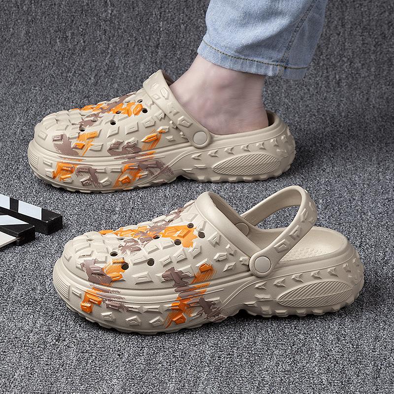 Fashion 2024 New EVA men's lightweight and comfortable outdoor beach work sandals casual flip-flops non-slip bathroom men's shoes