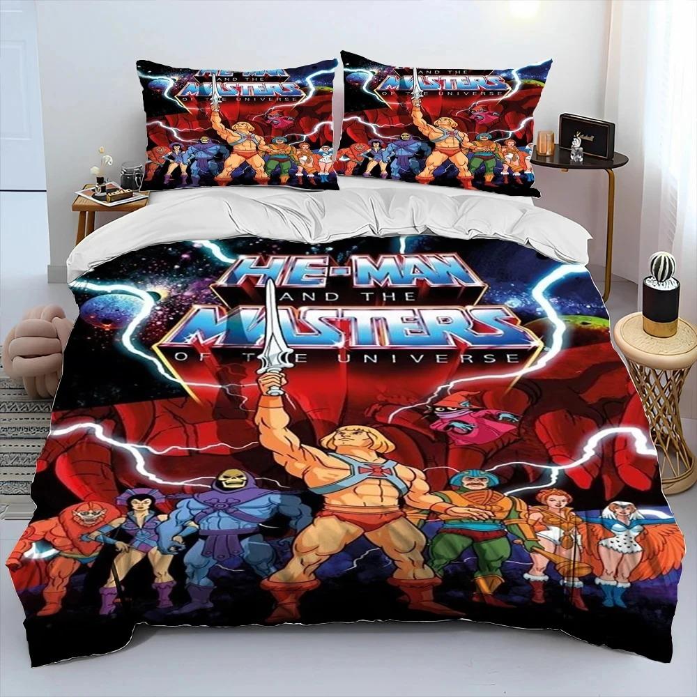 He Man As Well As the Masters of the Universe Comforter Bedding Set,Duvet Cover Bed Set Quilt Cover Pillowcase,Queen Size Bedding Set