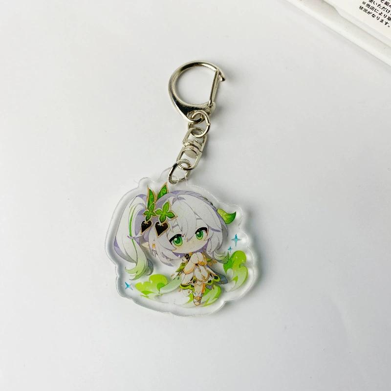 Genshin Impact Game Keychain Pendant Naxida Wendi Zhong Lirong Ke Li, Scattered Soldiers, General Thunder, Ying