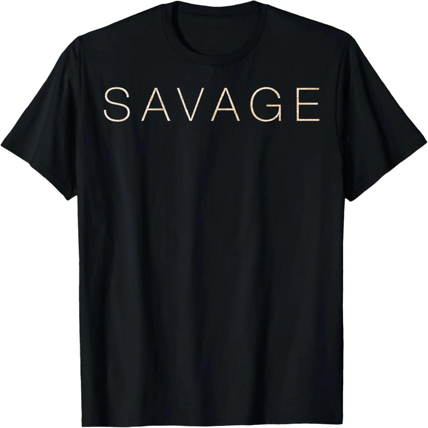 Savage Gold Foil Texture T-Shirt S чёрный
