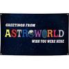 Astroworld Flag Wall Banner, 3x5 Feet, Space Theme Room Decor for Bedroom, Tapestry for College Dorm Room Decor, Man Cave with Tallation