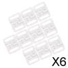 6xPlastic Bikini Bra Clips Hook Swimwear Clicker Accessories 14mm Clear
