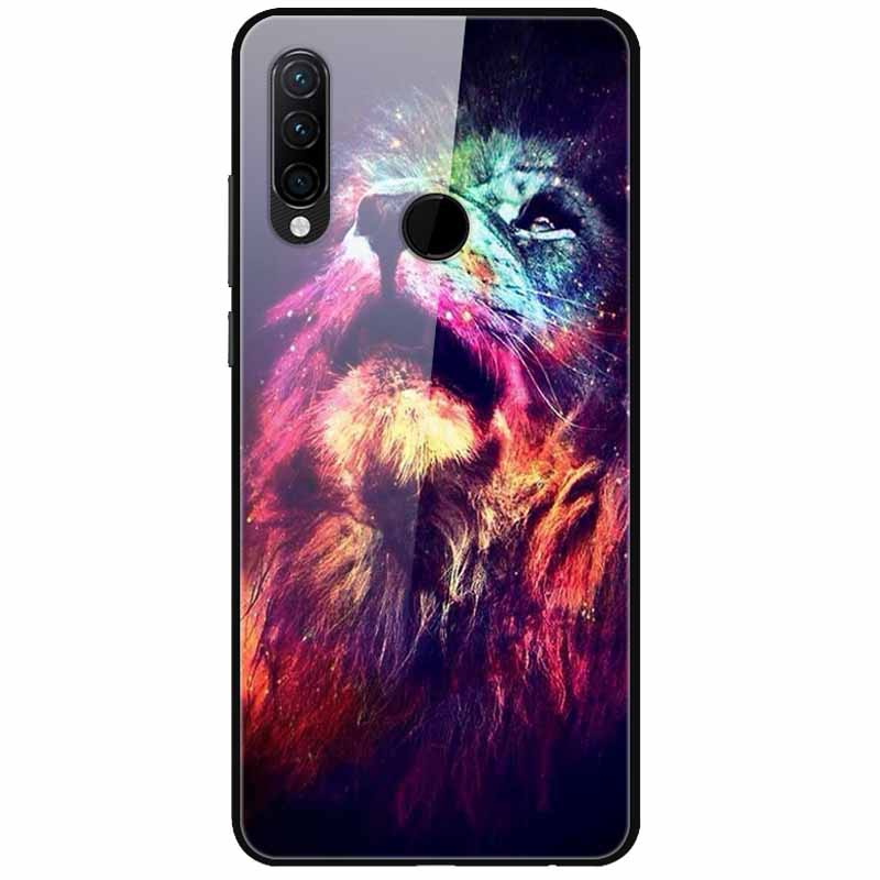 For Huawei P30 Pro Lite Case Cool Tempered Glass Luxury Coque Covers for Huawei P20 Lite P 20 P20Pro P30Pro P 30 Hard Back