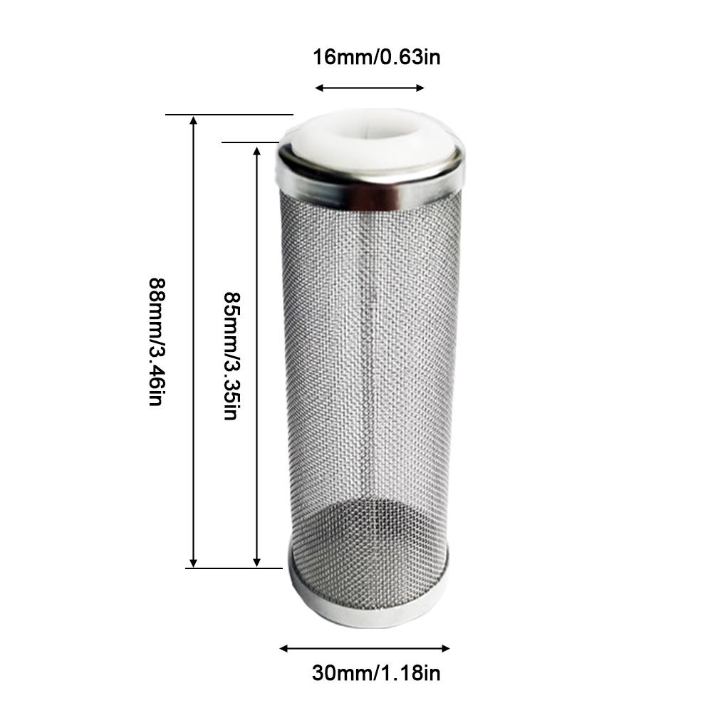 

12/16 мм Акваріум Припливний фільтр Вхідний фільтр із сітчастої сітки з нержавіючої сталі Захист від акваріума Аксесуари Фільтр для акваріума Впускний фільтр Кришка попереднього фільтра L