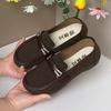 Spring versatile fashion Doudou shoes women's casual velvet warm soft sole medium casual single