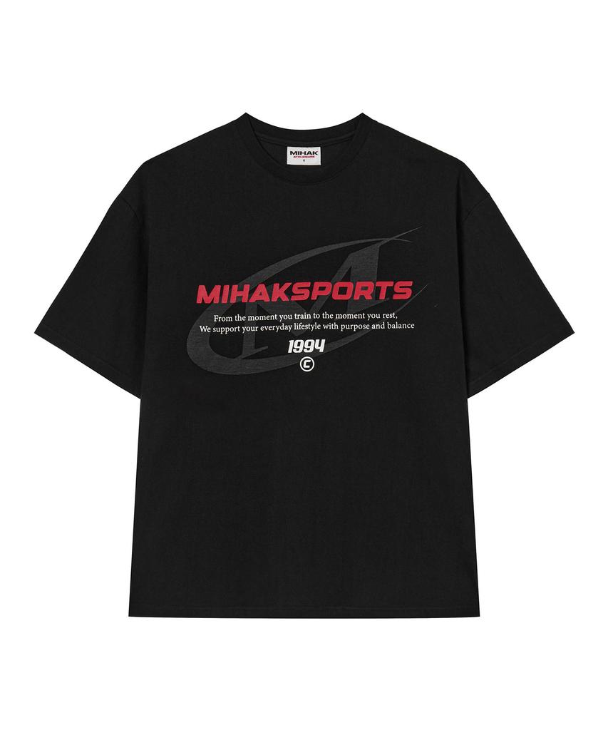 Mihag Performance Stamp Oversized T-Shirt (Black)