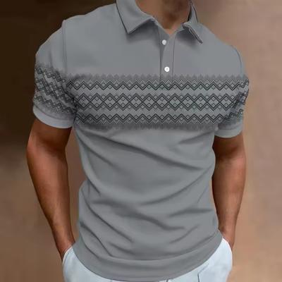 Fashionable Square 3D Printed Men's Polo Shirt