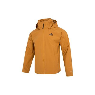 Chaqueta con capucha tejida Traveer lista para la lluvia con rayas de logo para hombre Ropa de abrigo Amarilla HG6013