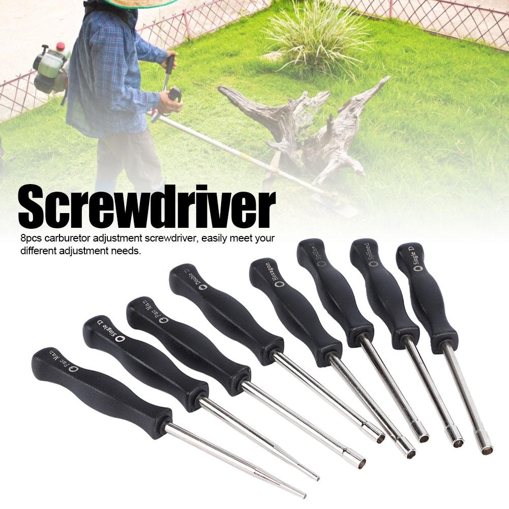 8Pcs/Set Aluminium Alloy Carburetor Screwdriver Kit Carburetor Adjust Tool with Storage Case