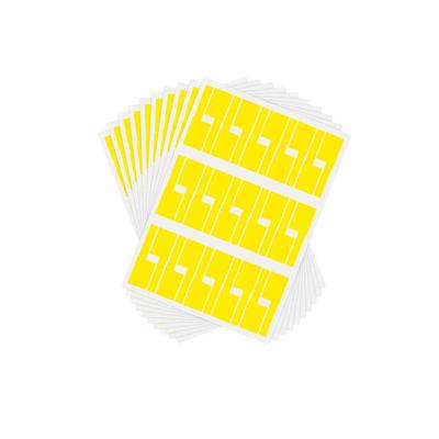 Network Cable Label Stickers, A4 Network Wiring Adhesive, Communication Room Cable Label Printing Paper Yellow, 300 Pieces