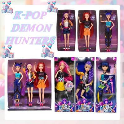 Kpop Demon Hunters Action Figure Doll Rumi Mira Zoey Beautiful Princess Plastic DIY Toy for Girls