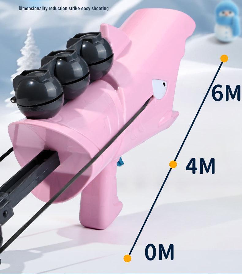 Cross-border Shark Snowball Cannon: Winter Play Toy for Snowmen & Snowball Fights