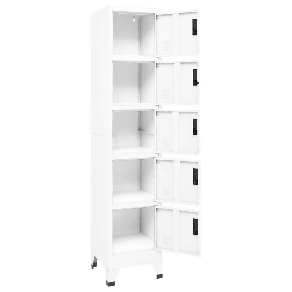 Locker Cabinet White 38 X 40 X 180 Cm Steel