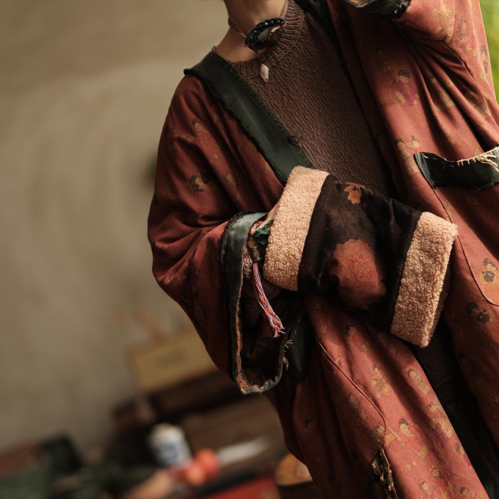 Ancient Mud Retro Quilted Lambswool Hand Warmer Muff SC078 Fran