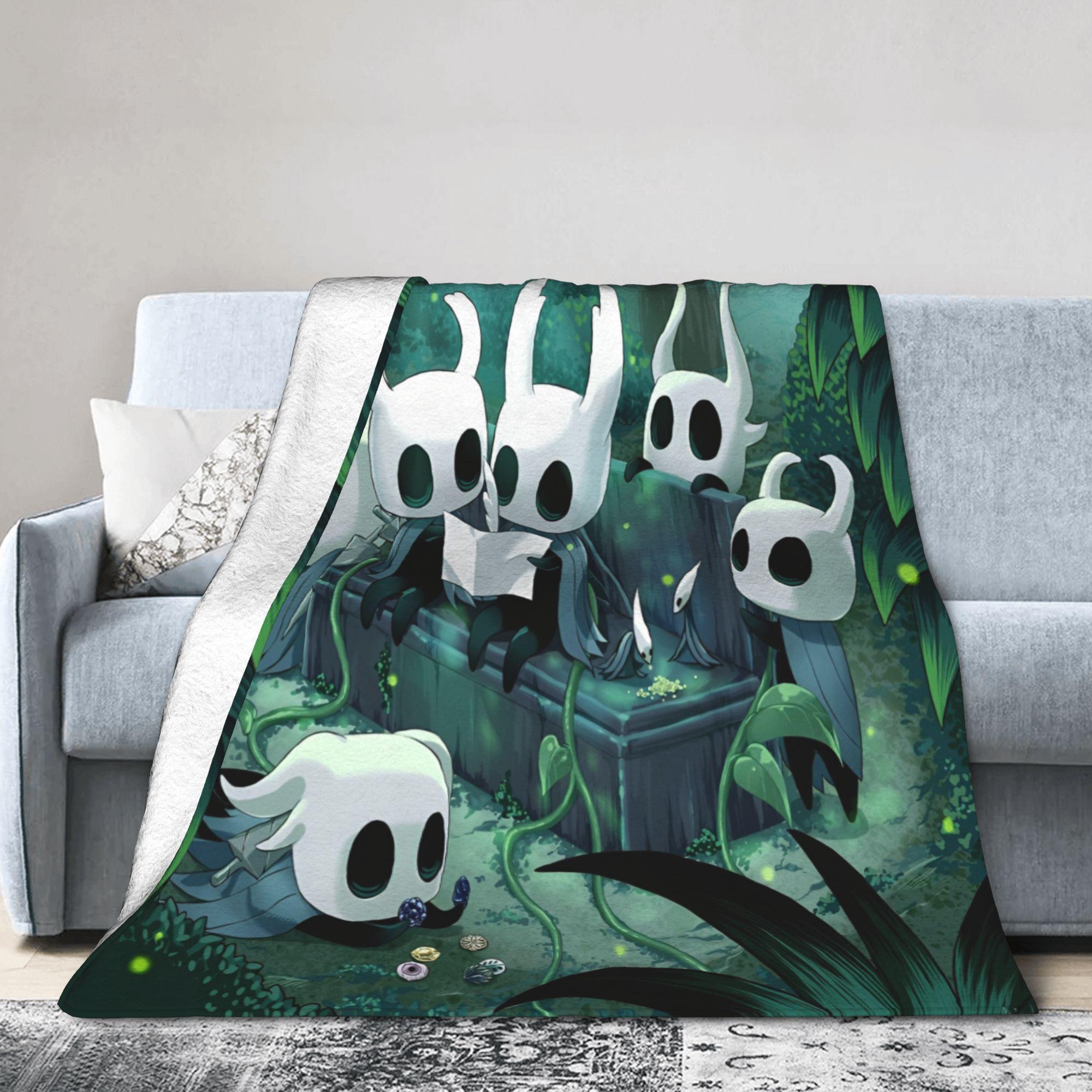 Cozy Hollow Knight Funny Games Blanket Merch Sofa Decorative  Blanket Throw Super Soft Fleece for Car 75X95CM