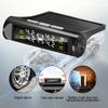 TPMS Tyre Pressure Monitoring System Solar Power LCD Display with 4 Internal/External Sensor  Waterproof Temperature Warning