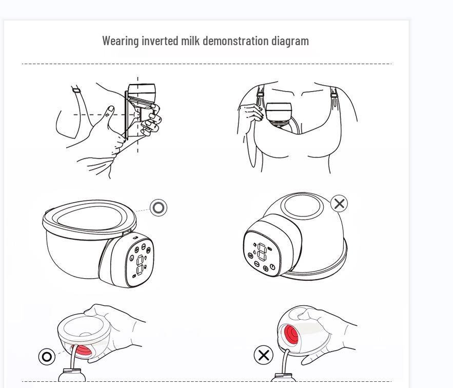 New Wearable Wireless Electric Breast Pump: Hands-Free, Integrated, Automatic Milk Collector