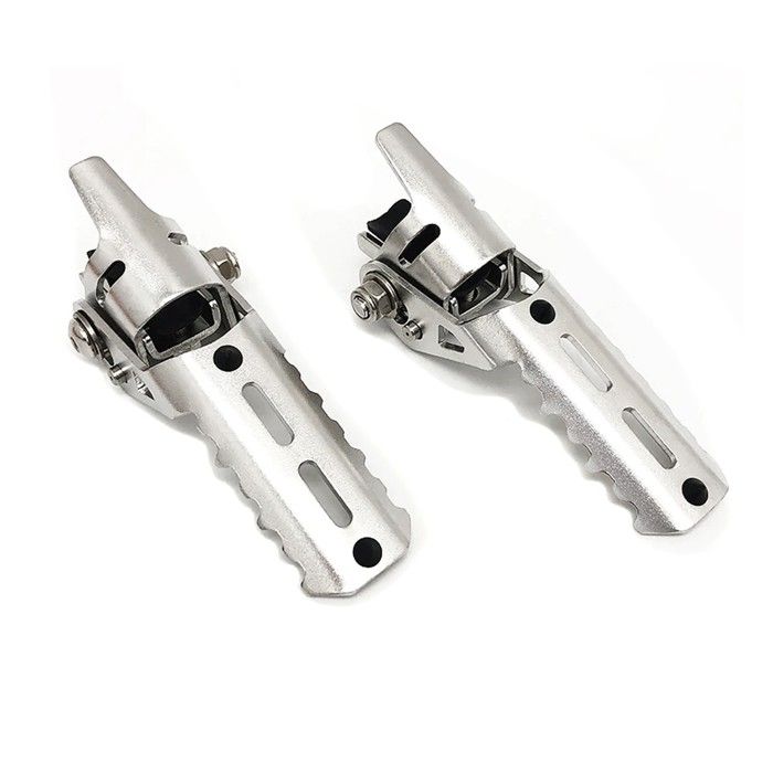 Respose pieds de pare carter 22-25mm pour pare cylindre Motoguard HF3 argent