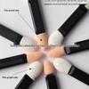Double-Ended Eyeshadow and Nail Art Sponge Brush, 6.5CM Black Handle