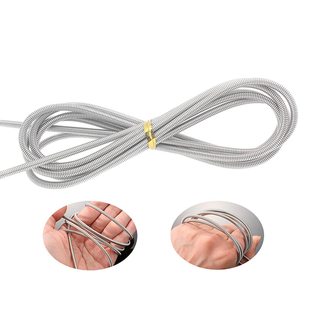 61 Inch Double Ended Nylon Pipe Cleaner Brush and 17.7 Inch Sink Unblocker Brush for Kitchen Bathroom Showers Plug Hole