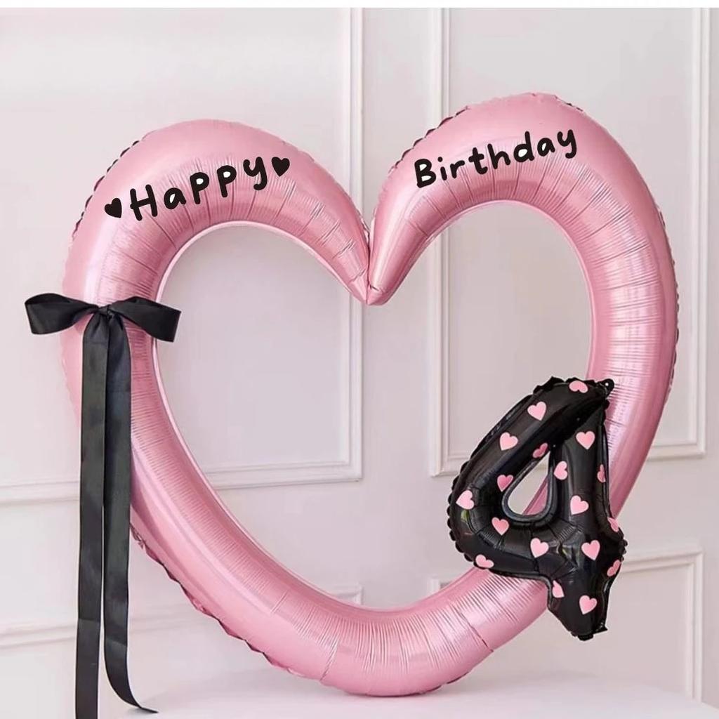 Heart Balloon Accessorie Cute Love Star Ballons Birthday Wedding Baby Shower Decoration Photo Frame Gifts Ornament