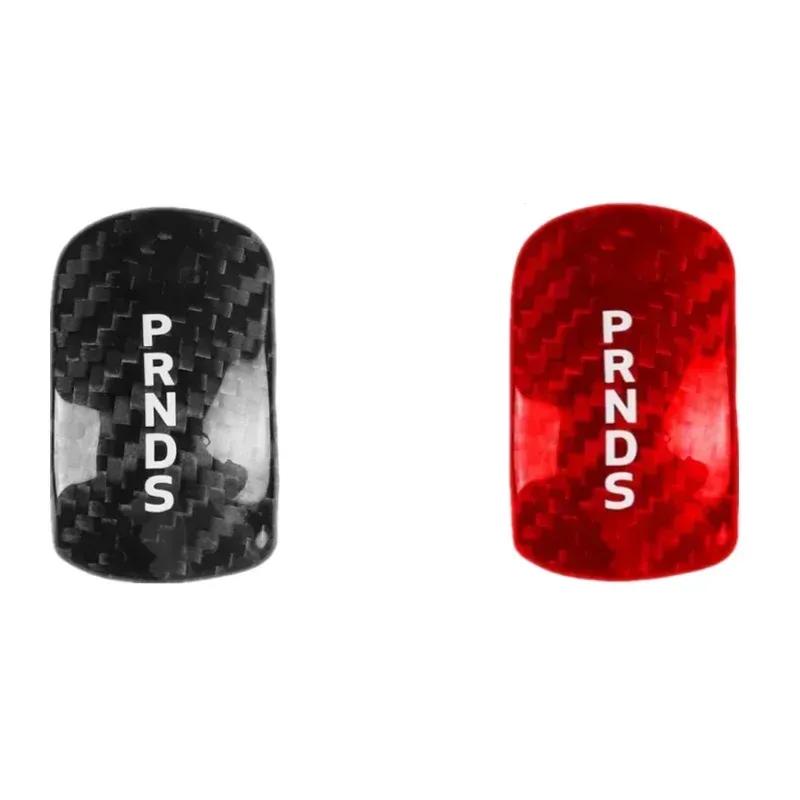 New Black Red Carbon Fiber Car Gear Shift Head Knob Cover Trim For Ford Mustang 2015 2016 2017 2018