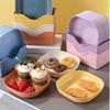 Bone Dish Square 14cm Purple Plastic for Kitchen Snack Fruit Serving Use