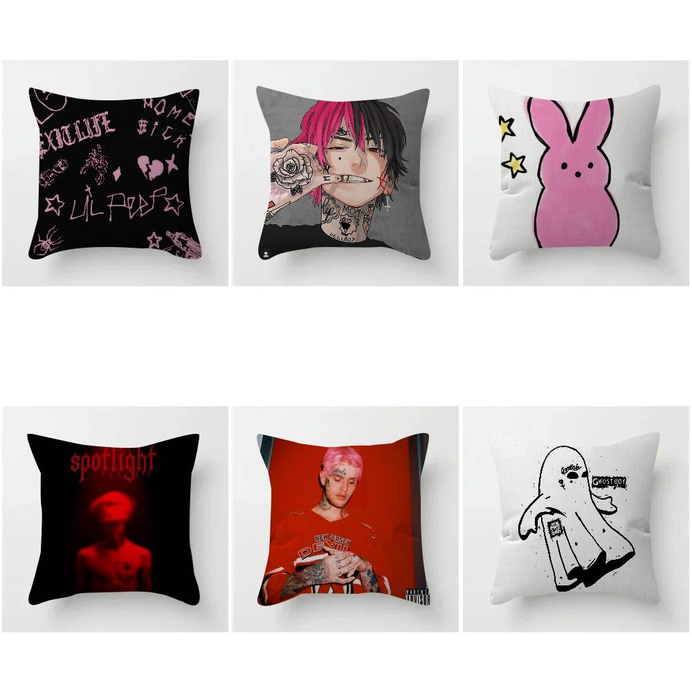 Panika Chen Unisex Pop Rap Album Lil Peep Hip Office Cushion Pillowcase Car Cushion Cover45x45cm Lumbar Pillowcase Sofa Pillowcover