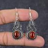 Natural Carnelian Gemstone Handmade 925 Sterling Silver Jewelry Earring 2" C1w65