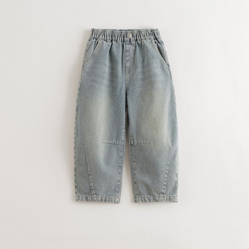 Mark Jenny Модные и стильные джинсовые брюки-шары для мальчиков Детские брюки Весна 2026 Новый стиль 551282 Light Blue 120