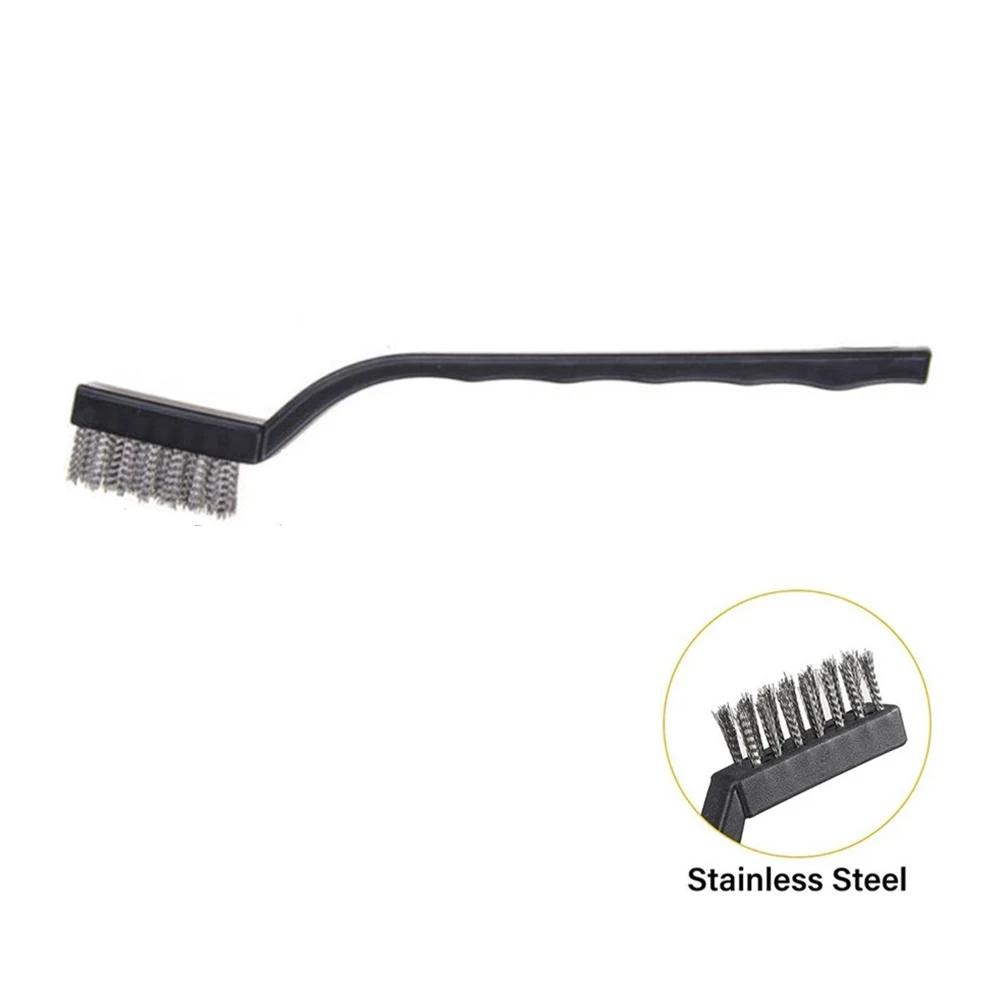 

1 Pc Cleaning Brush 7 Stainless Steel Copper Nylon Wire Metal Brush 170mm Rust Scrub Removal Polishing Tool Hand Manual Tools