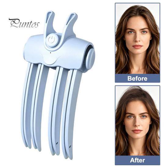 Clipe de Cabelo Aquecido Recarregável 2 Peças Clip de Volume, Modelador Elétrico de Raiz para Volume, Pente Levantador Sem Fio de 3 Minutos para Cabelo Liso, Dupla Temperatura