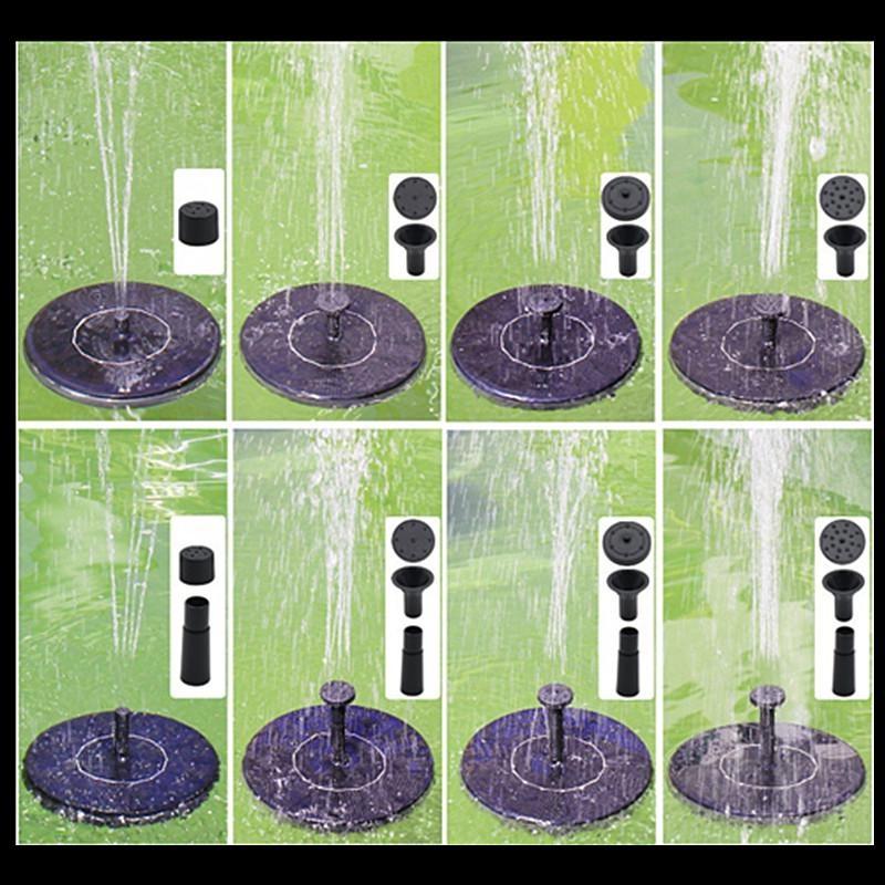 Solar Fountain Pump with 6 Nozzles Solar Powered Water Sprinkler for Fish Tank Aquarium Ponds Pool Garden Decor