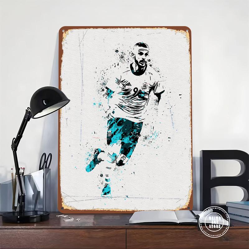 Argentina Soccer Painting Printed Poster Customized Wall Art Retro Vintage Metal Tin Signs for Home Office Decoration Room Decor