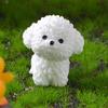 Waterproof Cute White Dog Statue Realistic Cartoon Dog Ornaments Creative Resin Dog Statue  Balcony