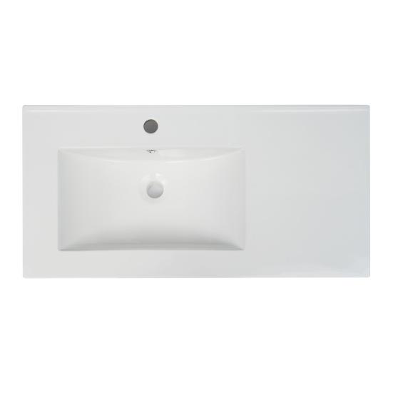 Bathroom Sink Cabinet with 3 Drawers Modern Black Rattan Element Heavy Duty Lavatory Wall Mount Ceramic Wash Basin Vanity Cabinet