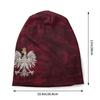 Custom Poland Vintage Coat Of Arms Bonnet Hats Cool Knitted Hat Unisex Women Warm Winter Polska Polish Eagle Skullies Beanies Caps