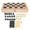 3‑In‑1 Wooden Chess Checkers   Folding Portable Interactive Chess Board Toy