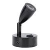 DC10‑30V LED RV Bedside Lamp Aluminum Alloy High Brightness RV Reading Light for Yachet Boat Black