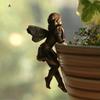 Fairy Girl Hanging Cup Resin Decoration Fairy Combination Flower Basket Edge Decoration Garden Pot Ornaments