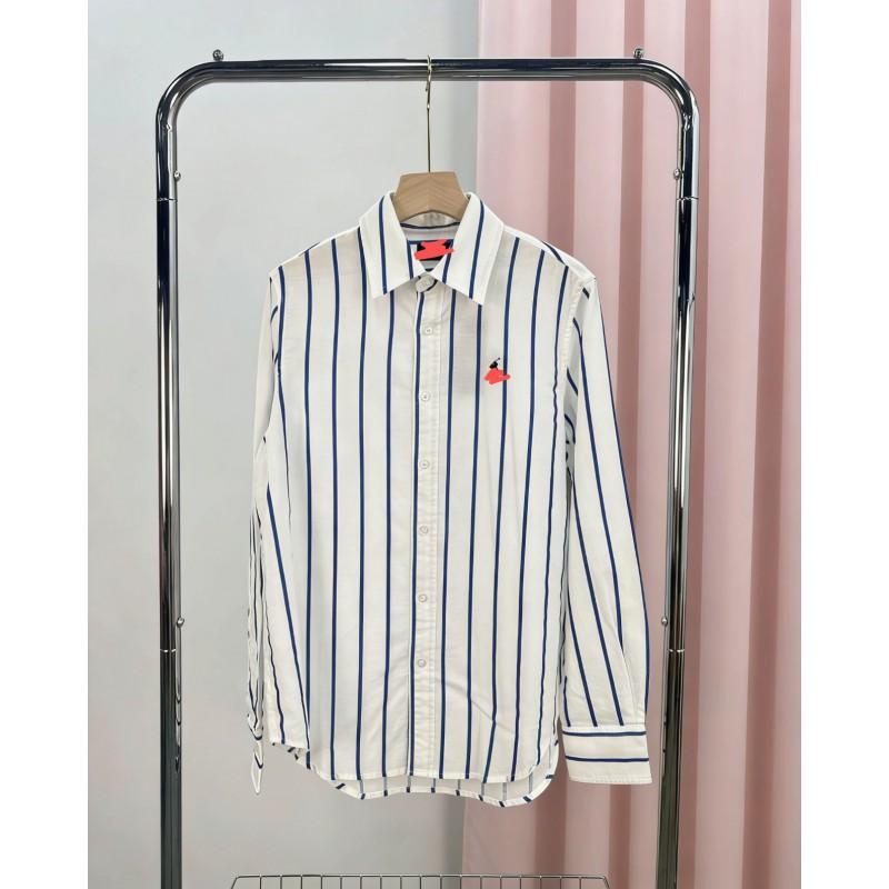 High Quality Striped Linen Polo Shirt Slim Fit Long Sleeve Casual Fashion