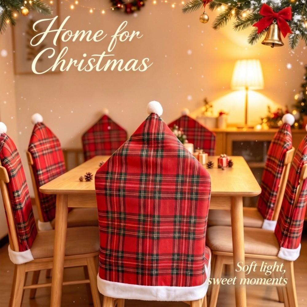 Snowman Chair Protective Slipcover Santa Claus Stool Cover Christmas Chair Cover Xmas Party