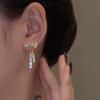 Fashion Ladies Drop Earrings with Bling Bling Cubic Zirconia Temperament Women Bowknot Earrings Gold Color Trendy Jewelry