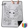 Cozy Couch Blanket with Markers Halloween DIY Coloring 24 Markers Color Your Own Throw Soft Velvet Arts And Crafts Blanket Ghost Pumpkin Patterns