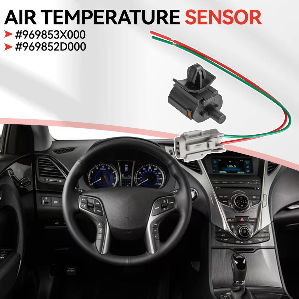 Ambient Air Temp Sensor With Plug For Hyundai Accent Santa Fe Tucson Sonata Genesis G70 For Kia Optima Sorento Forte Niro Soul