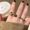 Maillard Serpentine Tiger's Eye Open Ring Women's Unique Niche Design Index Finger Ring Retro Hand Jewelry