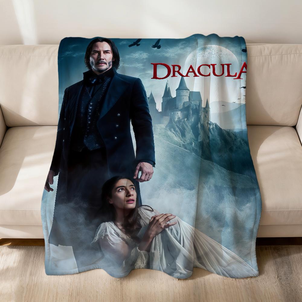 Horror Movie D-Dracula A Love Tale Flannel Soft Warm Plush Blanket For Sofa Living Room Pet Hogar Bedroom Gift Home Car Portable